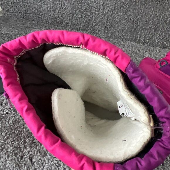 Sorel Snow Boots Youth Girls 5 Pink Purple Removeable Liner Made in Canada - Picture 7 of 13